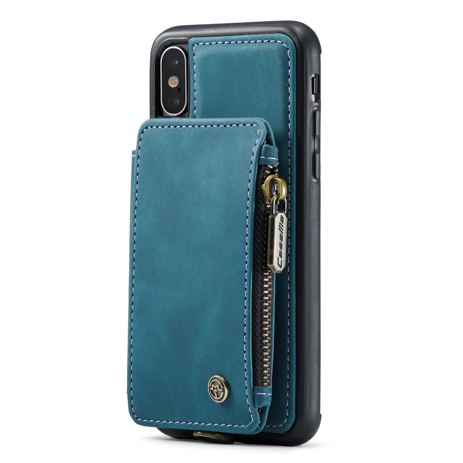 CASEME C20 Series for iPhone X XS 5.8 inch PU Leather Coated TPU Shockproof Phone Cover RFID Blocking Wallet Zipper Pocket Phone Case with Kickstand CASEME C20 Series for iPhone X XS 5.8 inch PU Leather Coated TPU Shockproof Phone Cover RFID Blocking Wallet Zipper Pocket Phone Case with Kickstand